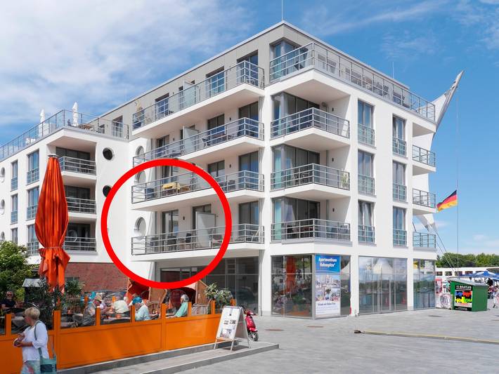 Ferienwohnung für 3 Personen, mit Seeblick und Balkon in Eckernförde
