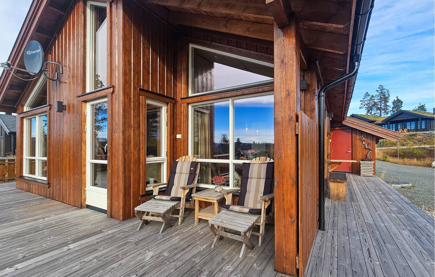Ferienhaus für 6 Personen mit Terrasse in Flå