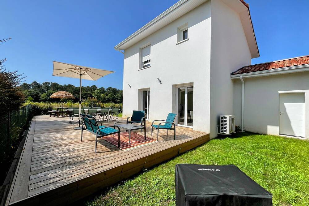 Air-conditioned villa 8 pers, 4 bedrooms, 3 bathrooms in Saubion, Côte d’Argent