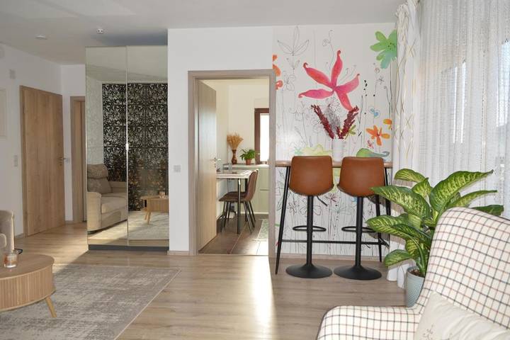 Gîte pour 3 personnes, avec Terrasse ainsi que Jardin et Vue à Lebach