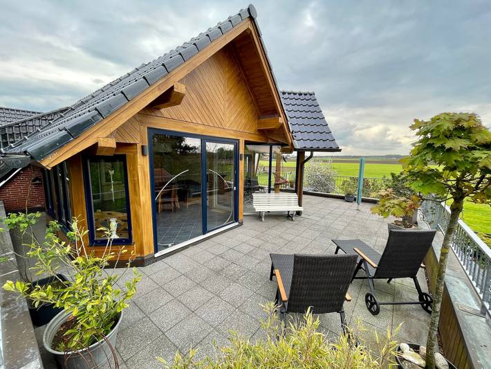 Ferienwohnung für 4 Personen, mit Ausblick und Garten