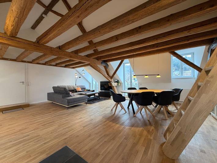 Ganze Wohnung, Schloss Espasingen Apartment 4 - Penthouse-Apartment im historischen Schloss in Espasingen, Stockach