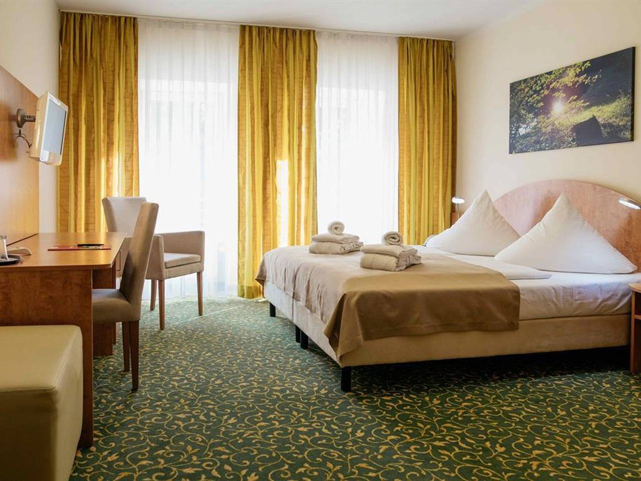 Kulturhotel Fürst Pückler Park - Standard Einzelzimmer, Dusche oder Bad, Wc, in Bad Muskau, Lausitz