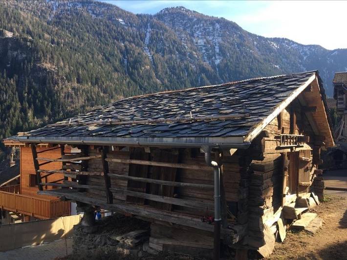 Maison pour 4 personnes, avec Balcon ainsi que Terrasse et Vue à Salvan