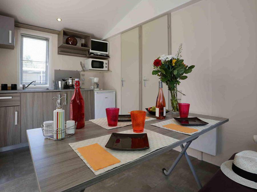 Flower Camping La Guichardière - Mobilhome 3 personas - Mobil-home Confort 1 habitación 20m² terraza cubierta 1/3 pers in La Plaine-sur-Mer, Côte de Jade