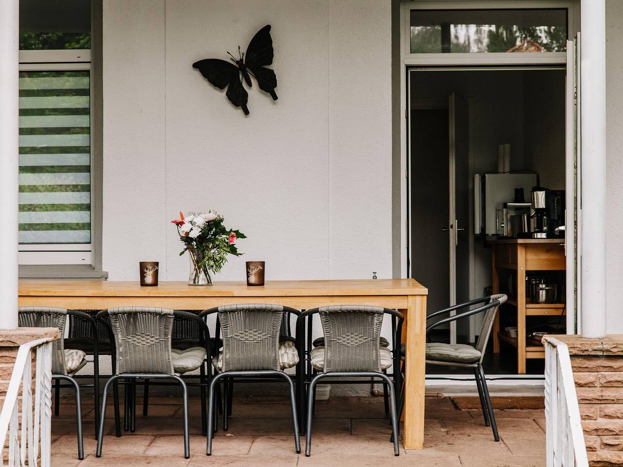 Geheel appartement, Vakantieappartement met overdekt terras in Bad Pyrmont, Weserbergland