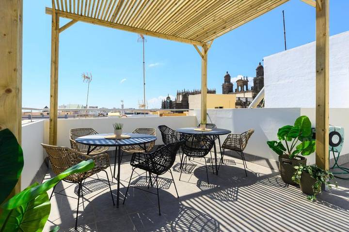 Apartahotel para 4 personas, con vistas y terraza en Gran Canaria