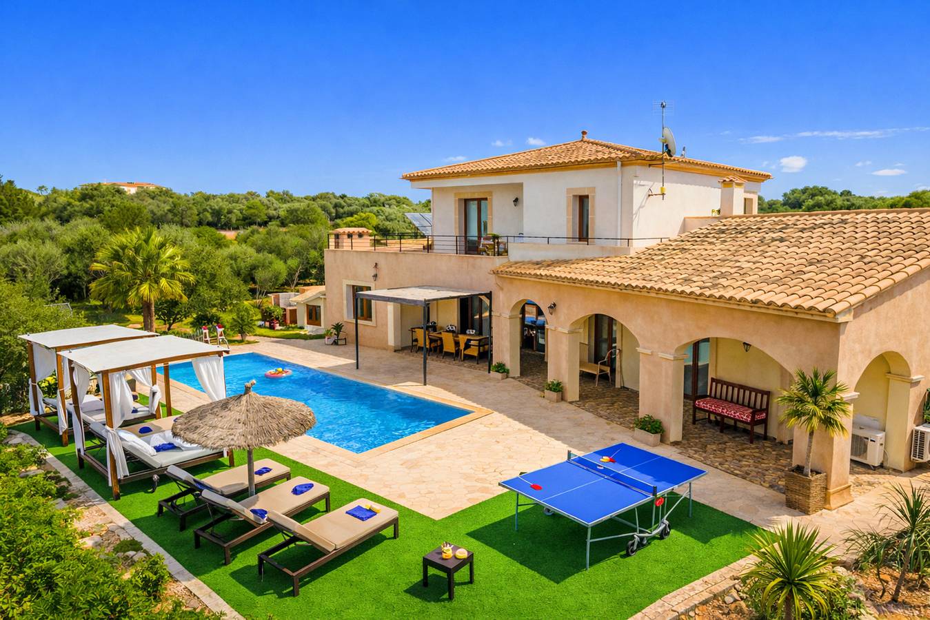 Sa Pedrera Finca für 8 in Feldern mit Schwimmbad in Campos, Mallorca Süden