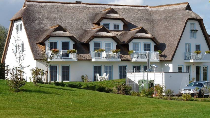 Ferienwohnung für 4 Personen, mit Balkon und Garten sowie Pool und Sauna, mit Haustier in Benz
