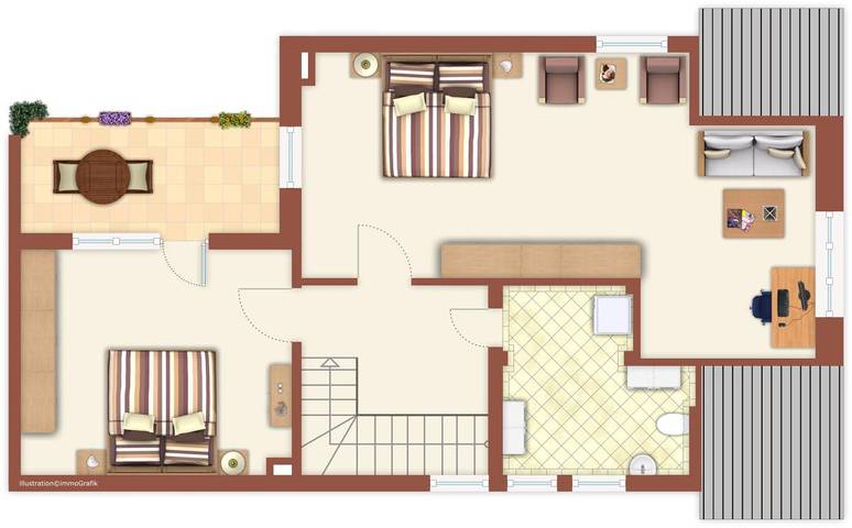 Ferienhaus für 4 Personen, mit Balkon und Sauna, kinderfreundlich in Warnemünde - 4