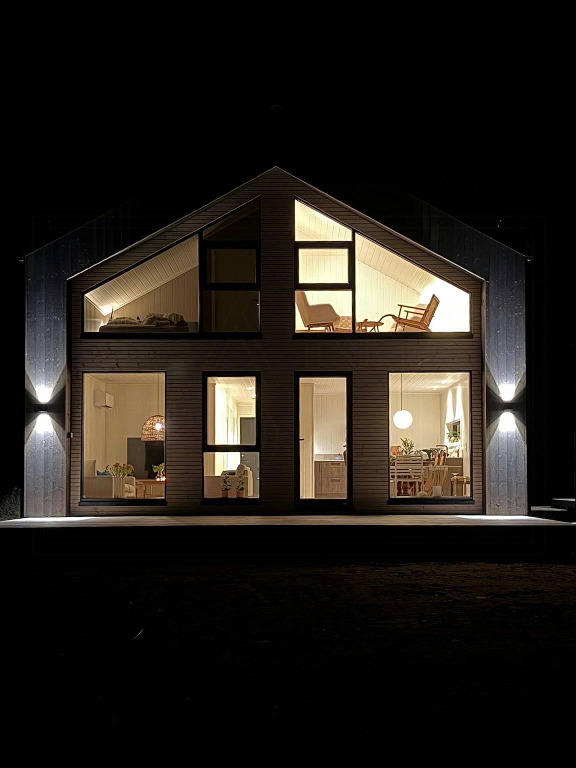 Ferienhaus mit Panoramablick über den Åptafjord in Farsund
