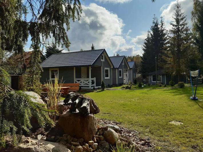 Gîte pour 4 personnes, avec Terrasse ainsi que Jardin et Vue dans Stężyca