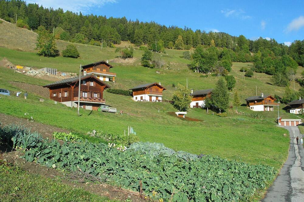 Nahe Verbier, friedliches Dorf in der Schweiz, atemberaubender Ausblick in Vollèges, Walliser Alpen