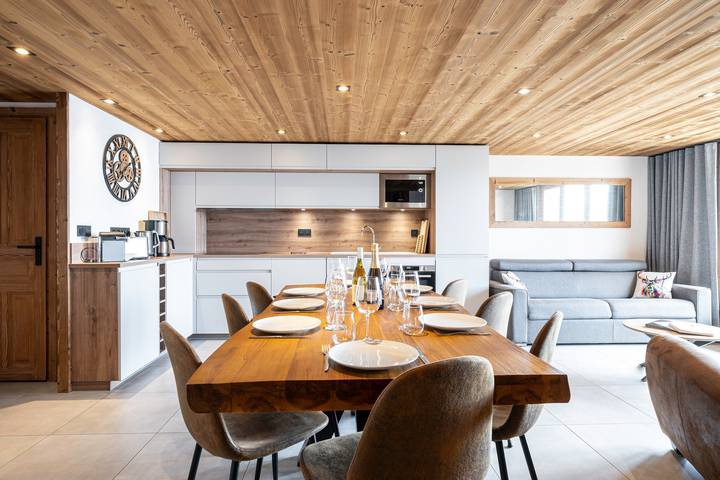 Ganze Wohnung, Ferienwohnung 'Appartement 4' mit Bergblick und privater Terrasse in Les Saisies, Albertville und Umgebung