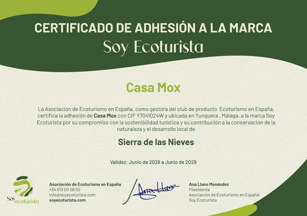Casa Mox en el Paraíso del Senderismo in Yunquera, Sierra de las Nieves