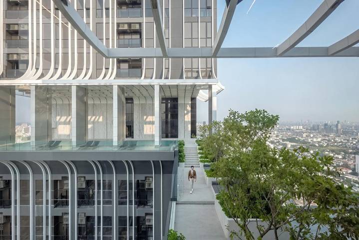 Location de vacances pour 3 personnes, avec sauna et jardin ainsi que vue et piscine à Bangkok