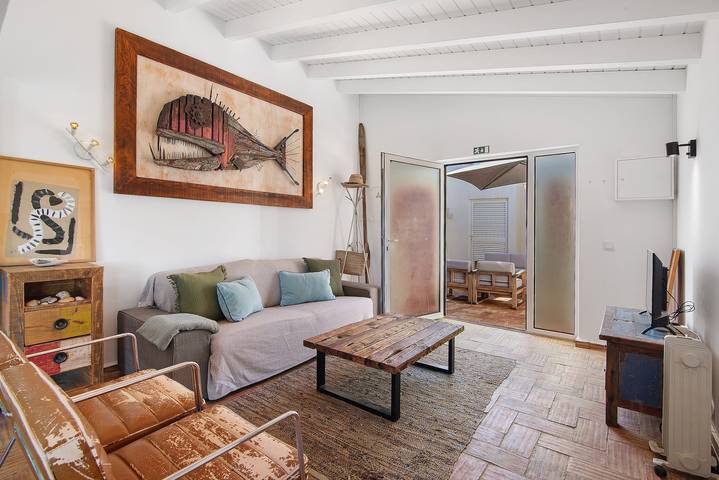 Casa Papaya: Country House with Sea View, Wi-Fi, and Air Conditioning in Vila Nova de Cacela, Parque Natural da Ria Formosa