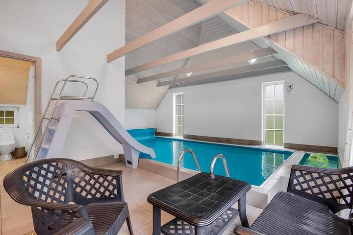 Gaffelbjergvej 31 ist ein schönes Poolhaus mit Aktivitätsraum, in dem Hunde erlaubt sind in Ulfborg, Holstebro und Umgebung