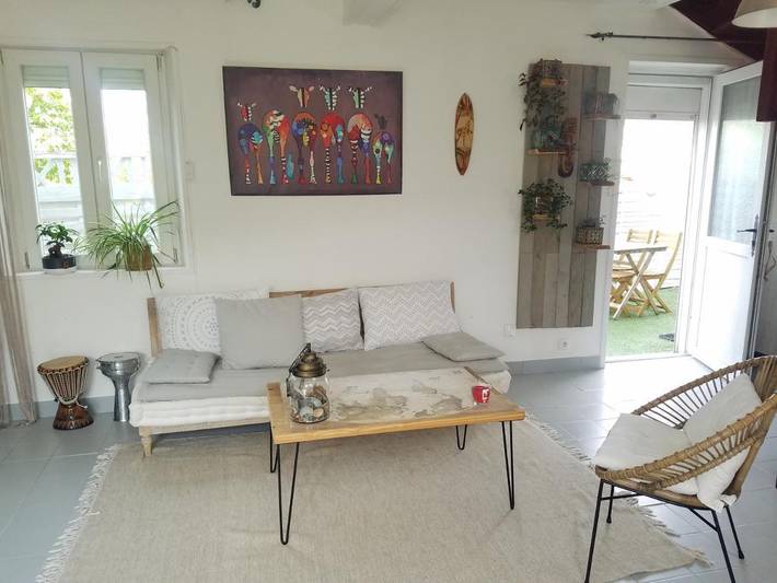 Location de vacances pour 3 personnes, avec terrasse à Le Breuil-en-Auge