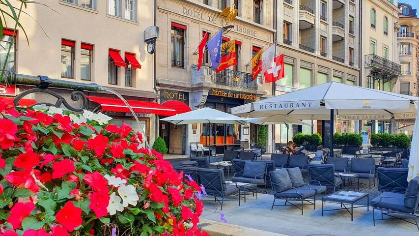 Hotel for 2 personer, med terrasse i Genève