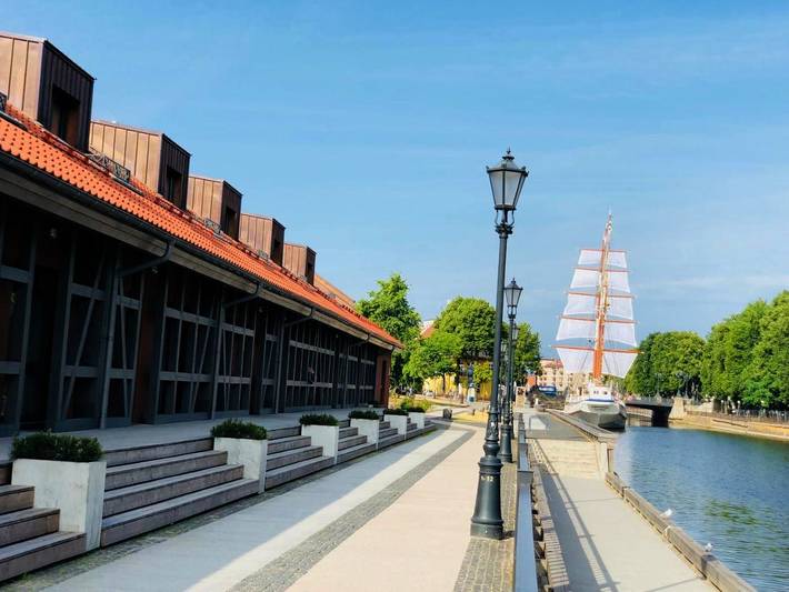 Apartament wakacyjny dla 4 osób, z widok i balkon w Kłajpeda