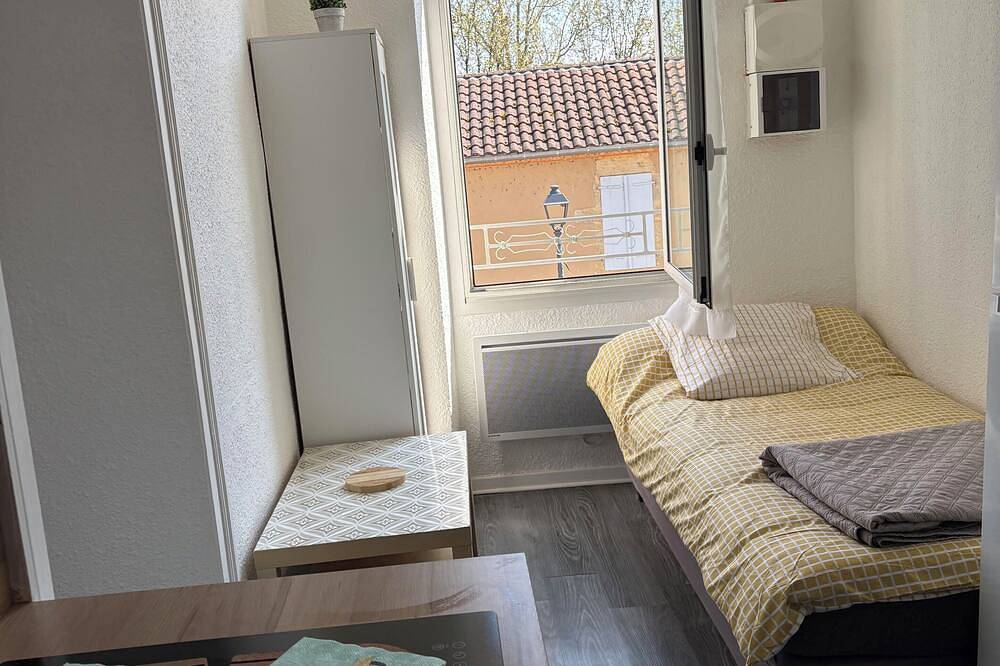 Apartamento entero, Metre walk from the spa, superb bright T1bis 3-person apartment in Eugénie-les-Bains, Landes
