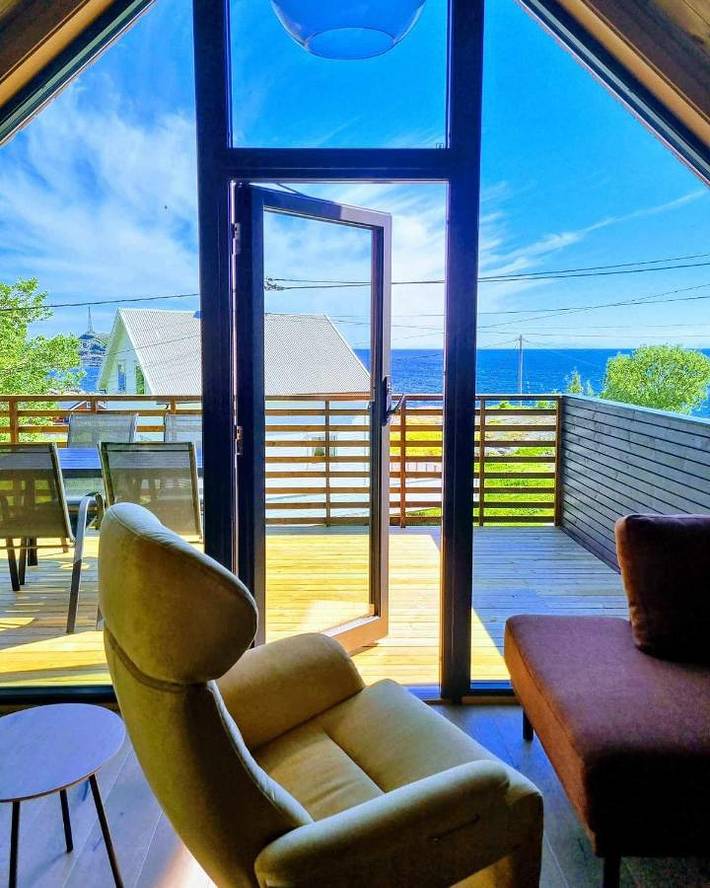 Location de vacances pour 6 personnes, avec vue sur le lac et sauna ainsi que jardin et vue dans Moskenes - 2