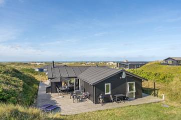 Ferienhaus mit Meerblick für 6 Personen, mit Terrasse und Sauna, mit Haustier am Ringkøbing Fjord