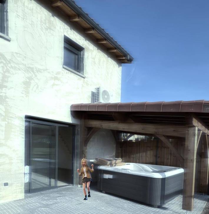 Location de vacances pour 4 personnes, avec Jacuzzi ainsi que Terrasse et Jardin à Marboz