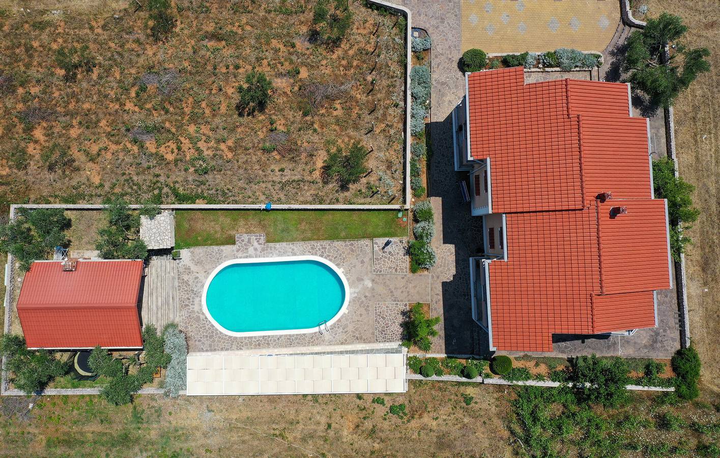 Aluguer com vista para o mar: Apartamento acolhedor com piscina e terraço perto da cidade de Pasman in Pasman Cidade, Pasman