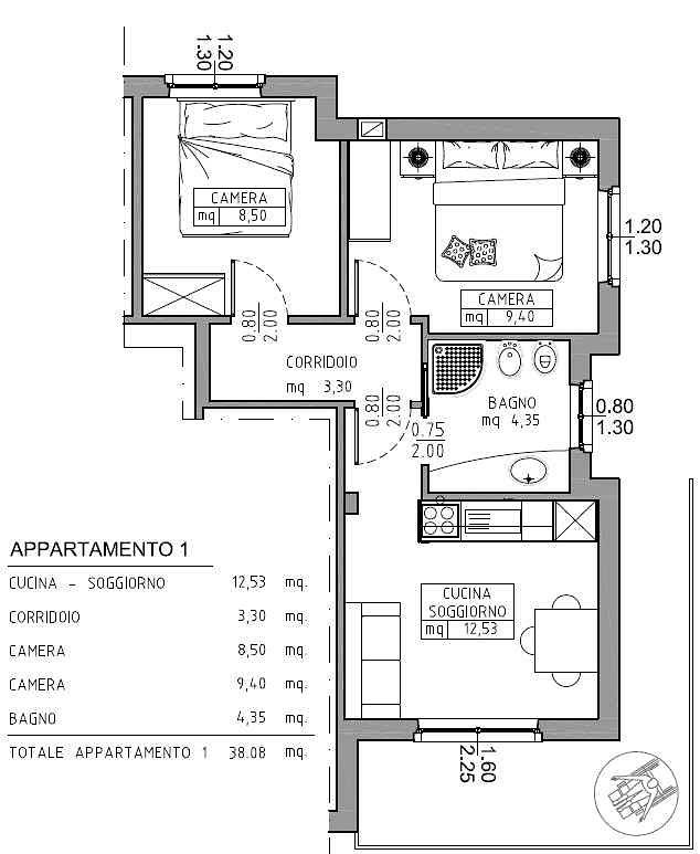 Ferienwohnung für 3 Personen, mit Balkon in Limone sul Garda - 3