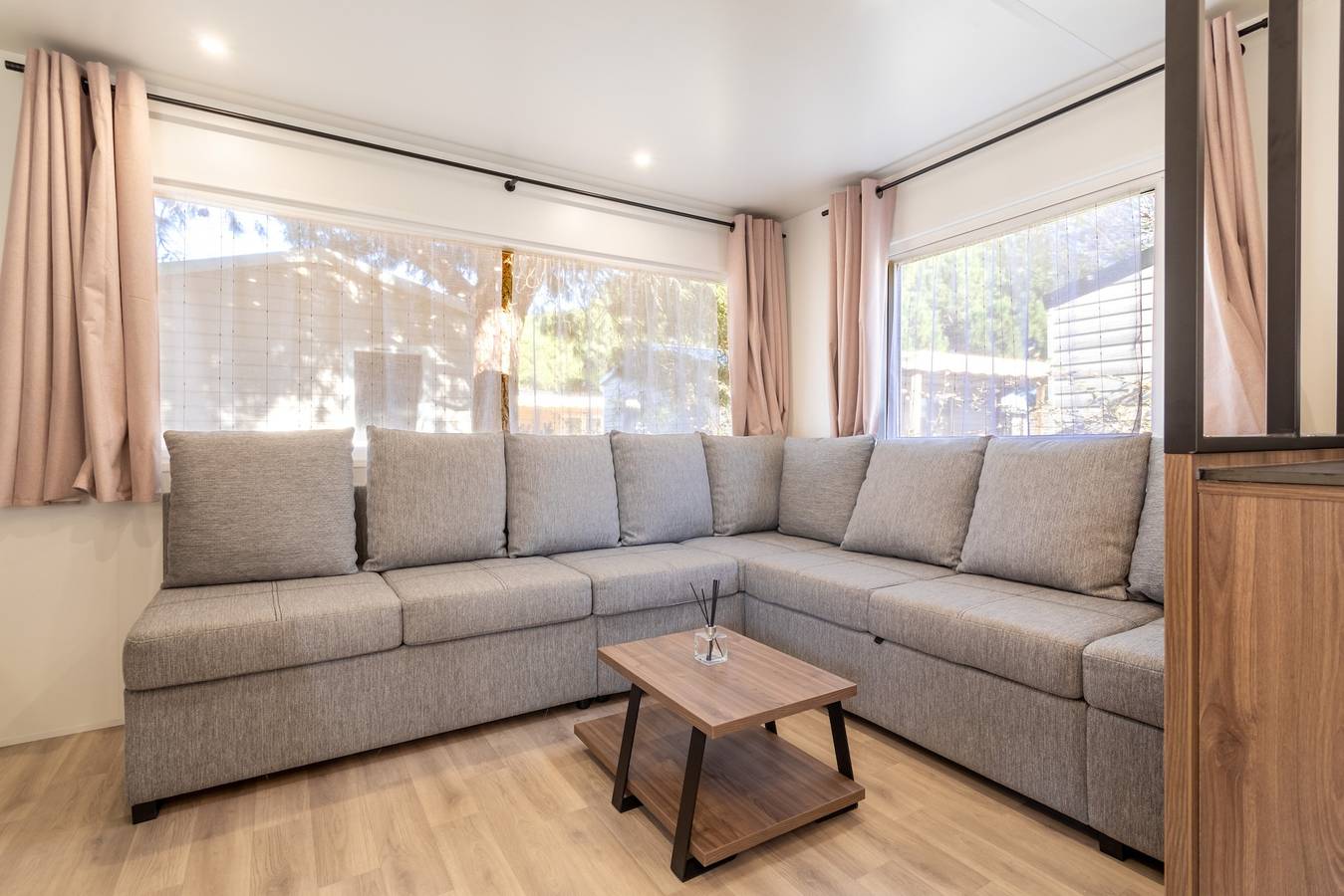 Mobilehome Soleia Front Mer Mar Estang Siblu Village 4X Clim 7 pers parking privé accès direct plage in Canet-en-Roussillon, Côte méditerranéenne (France)