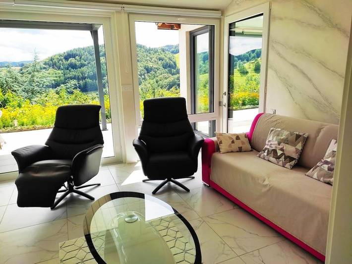 Gîte pour 4 personnes, avec vue et terrasse ainsi que sauna et piscine à Fréland - 4