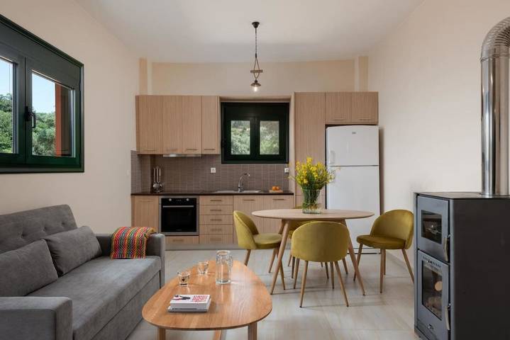 Ferienhaus für 4 Personen, mit Balkon und Terrasse sowie Garten und Ausblick