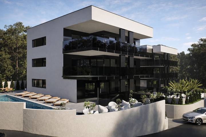 Villa für 45 Personen, mit Balkon und Pool sowie Garten in Medulin