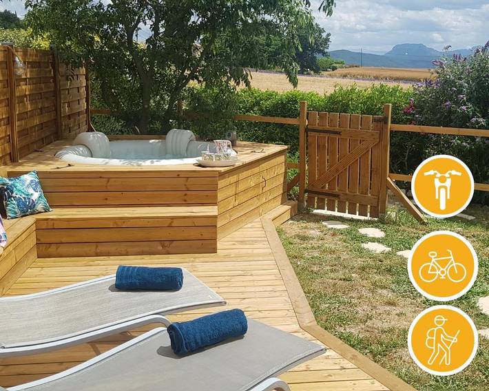 Maison de vacances pour 4 personnes, avec jardin et jacuzzi