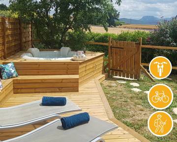 Gîte pour 4 personnes, avec jacuzzi et jardin à Marsanne