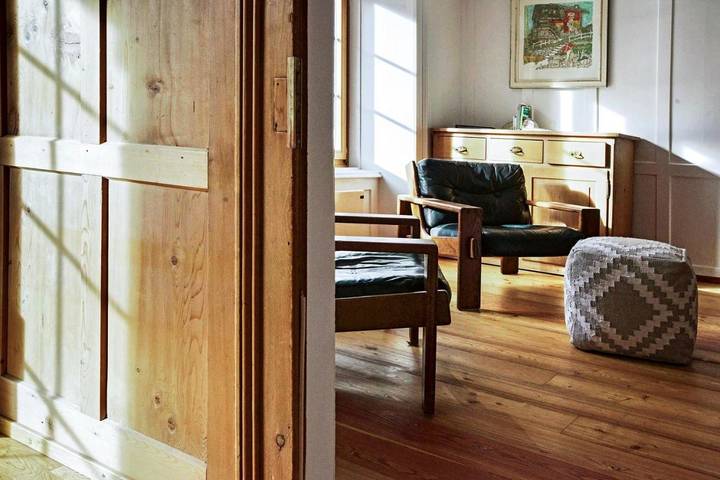 Ferienwohnung für 5 Personen, mit Balkon und Garten sowie Ausblick in Vals