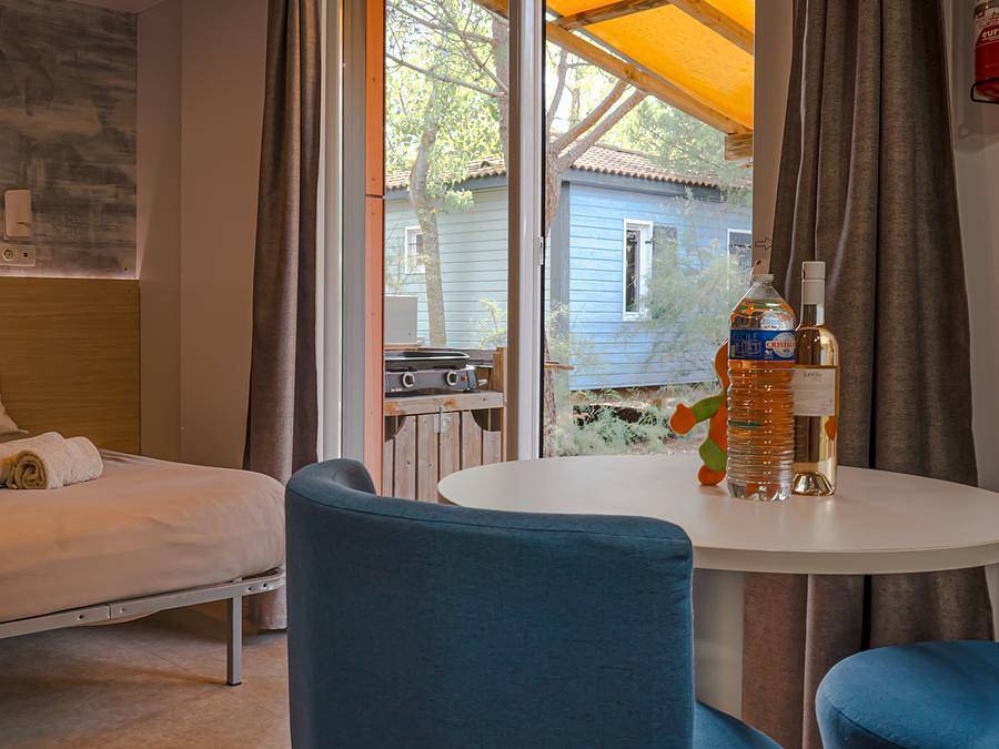 Camping Sunelia Les Sablons - Mobilheim 2 personen - 09 - Taos Luxus Studio - Oustalet in Portiragnes Plage, Portiragnes