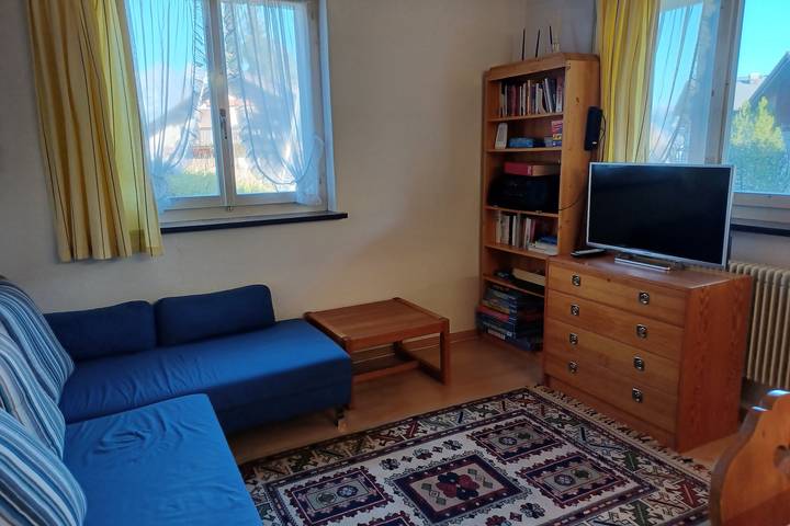 Ganze Ferienwohnung, Chalet Hasehüsli - 2.5 Zimmerwohnung Partere, Wohnzimmer, Schlafzimmer, Wohnküche, Dusche in Flumserberg, Flums