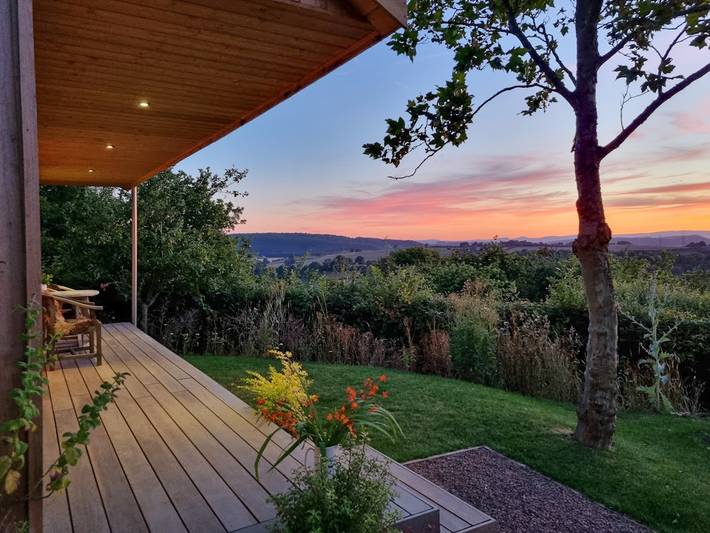 Log cabin for 4 people, with Garden in Herefordshire