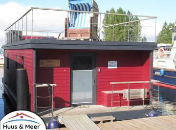Hausboot für 5 Personen, mit Terrasse und Seeblick sowie Ausblick, kinderfreundlich in der Mecklenburger Bucht