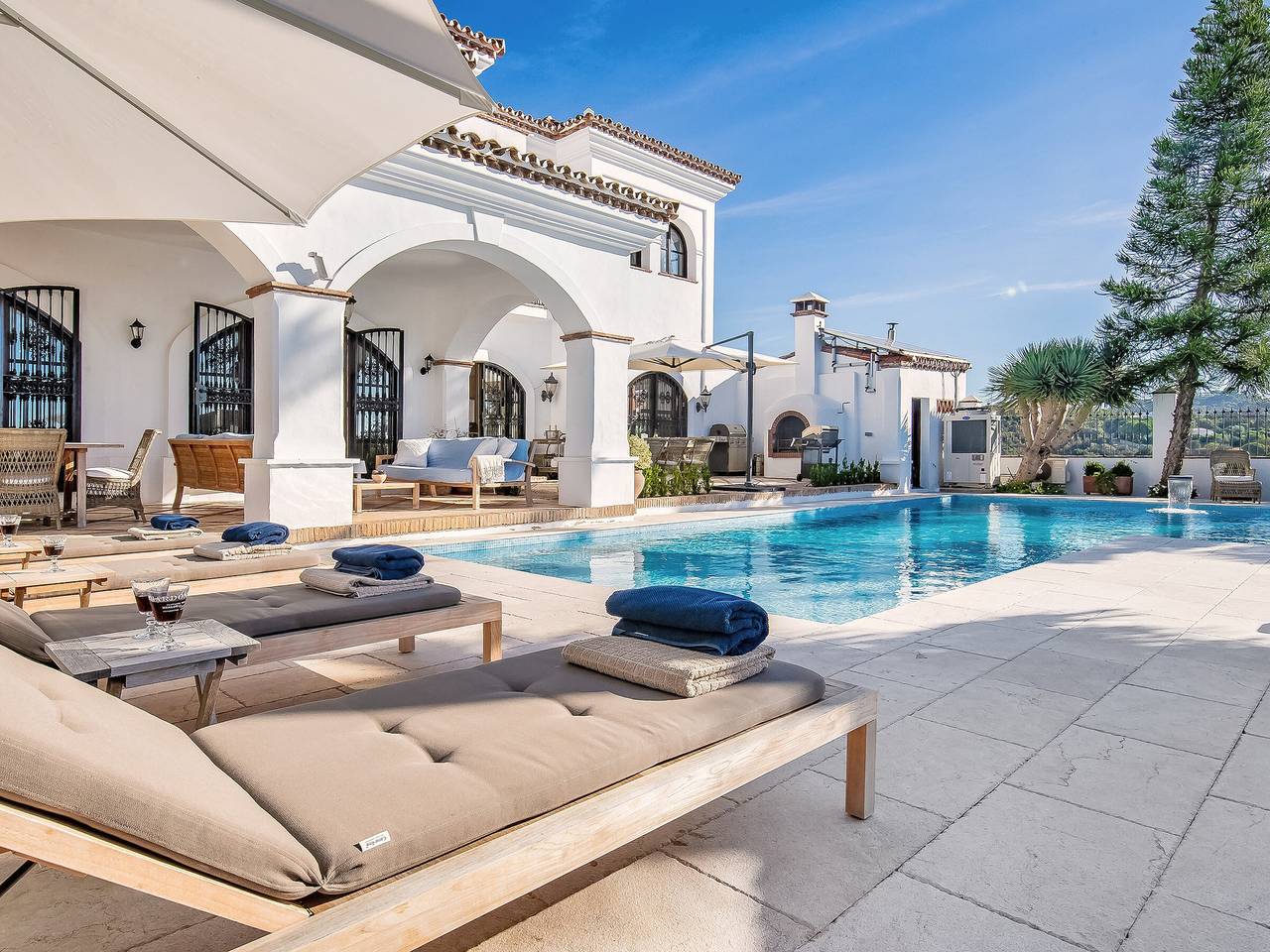 Andalusian Villa in Marbella with Heated Pool, Near Beach, for 12 People in Marbella East, Marbella
