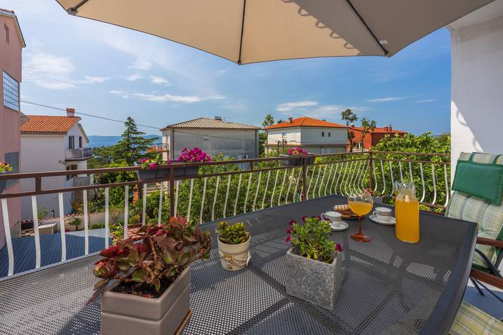 Vakantiewoning voor 4 personen, met balkon/terras in Crikvenica