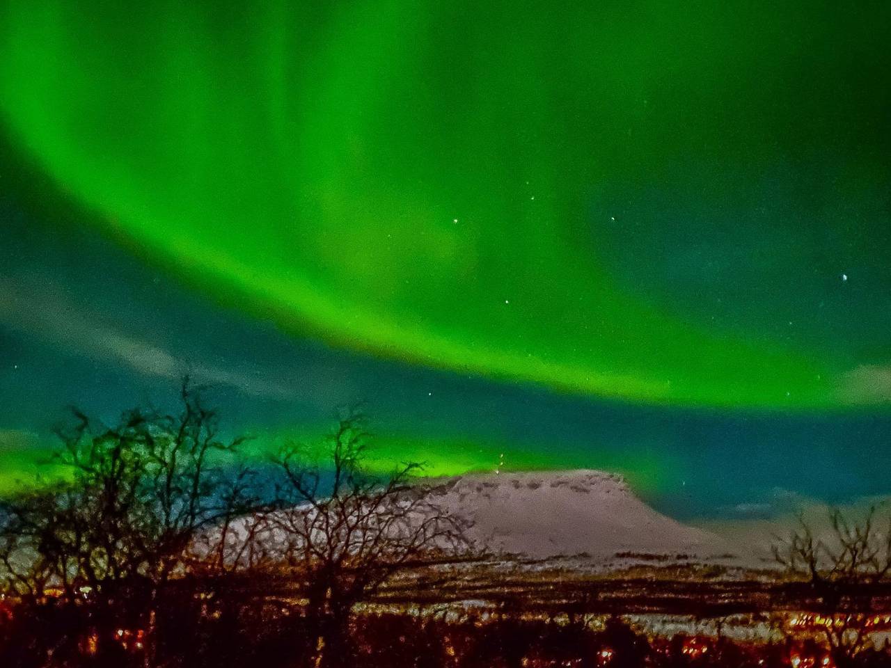 Saana aurora in Lappland