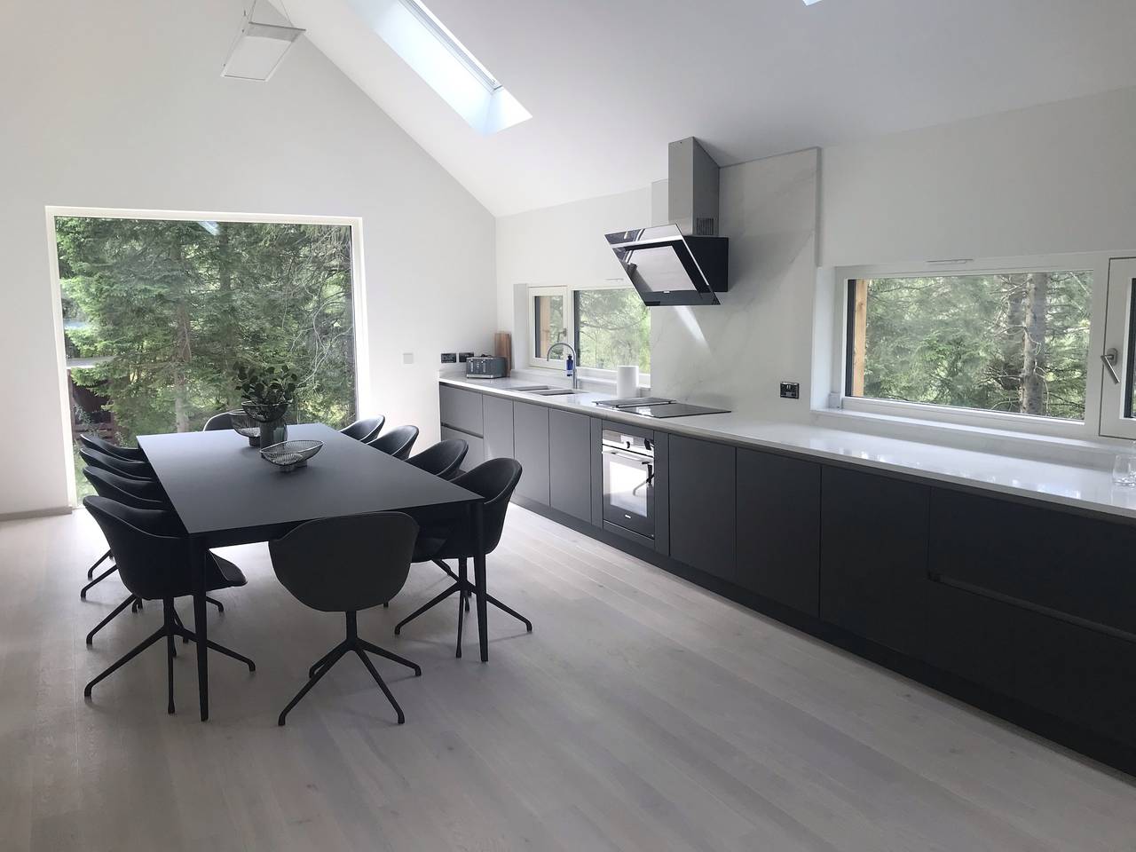 An Caisteal Lodge with cascading waterfall view in Stirling region