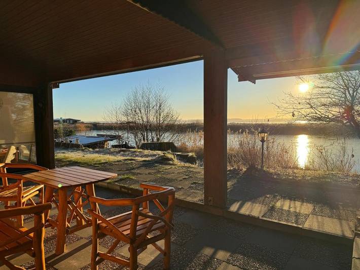 Ferienhaus mit Meerblick für 4 Personen, mit Terrasse und Garten sowie Ausblick und Seeblick in Waabs