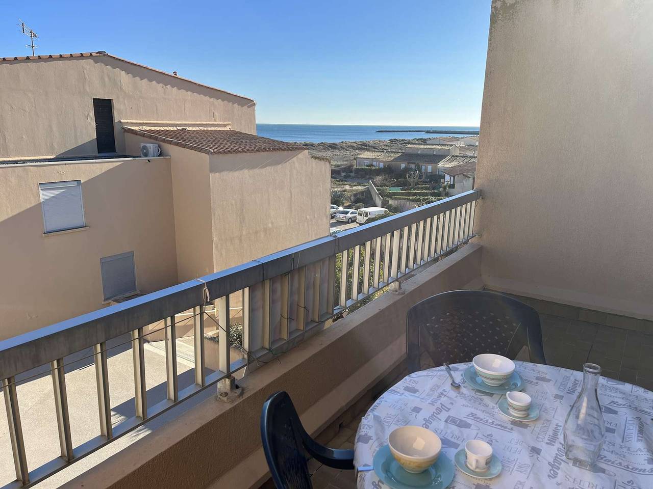 Ganze Wohnung, Apartment für 4 Personen mit Meerblick und Parkplatz, Haustiere erlaubt in Marseillan-Plage, Marseillan
