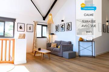 Gîte pour 4 personnes, avec vue et terrasse dans Plage de Saint-Leu