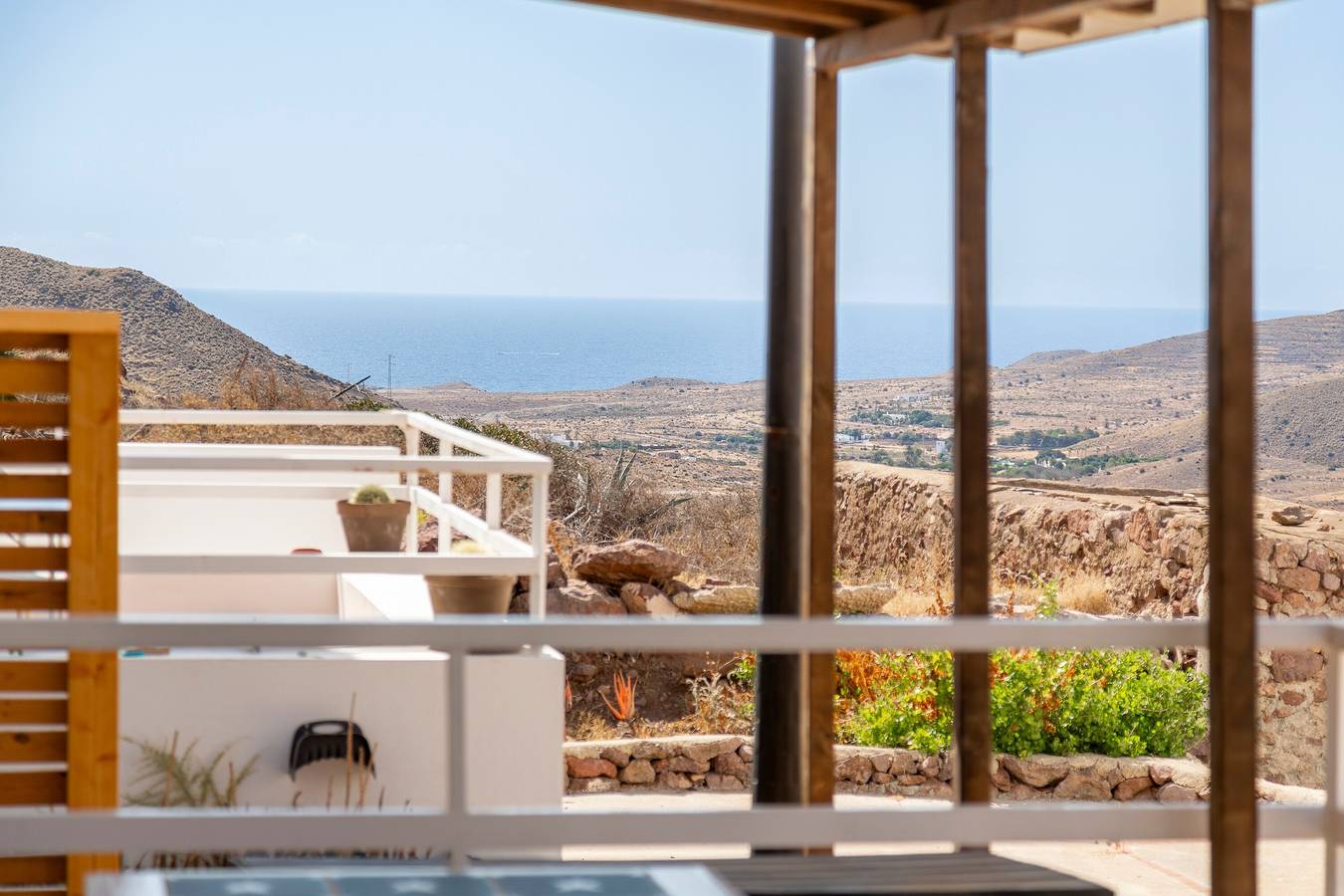 Ferienhaus 'Rous' mit Meerblick, privatem Pool und Wlan in Presillas Bajas, Níjar